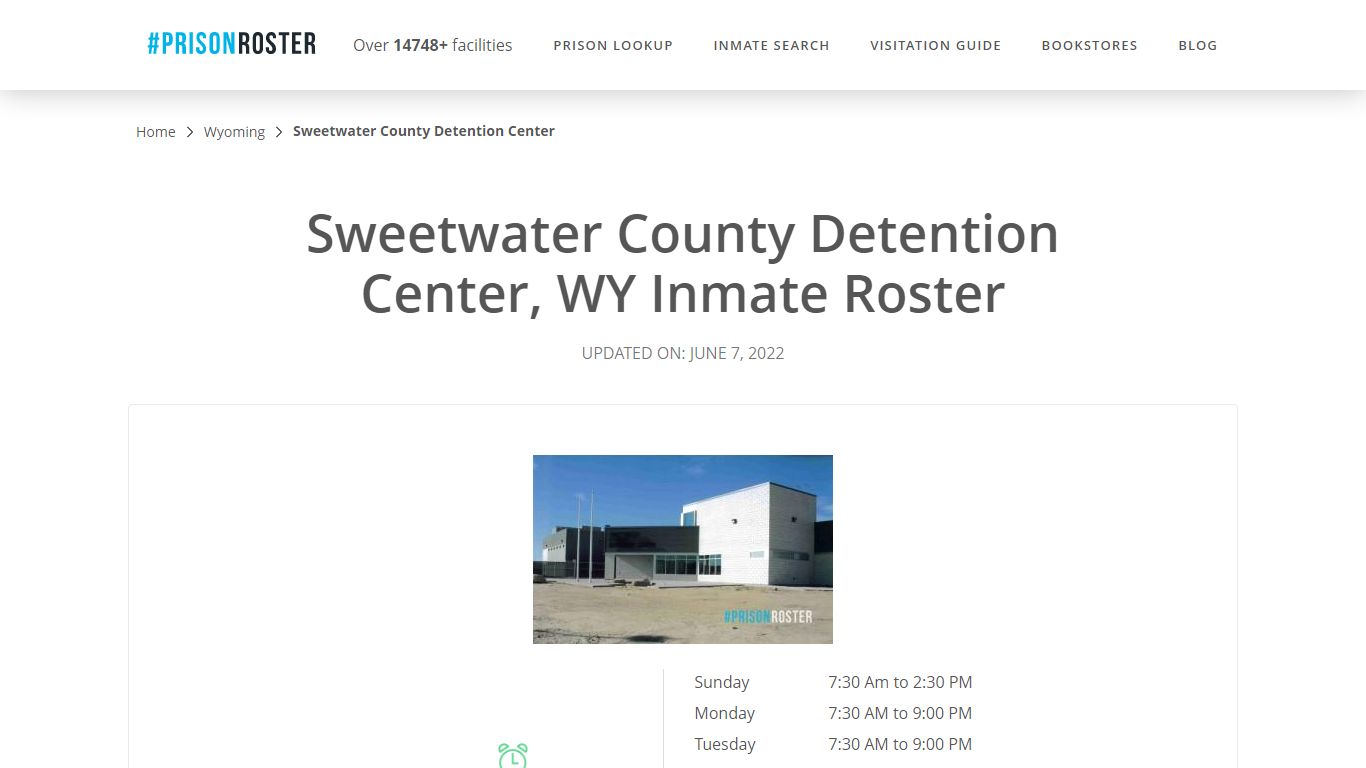 Sweetwater County Detention Center, WY Inmate Roster